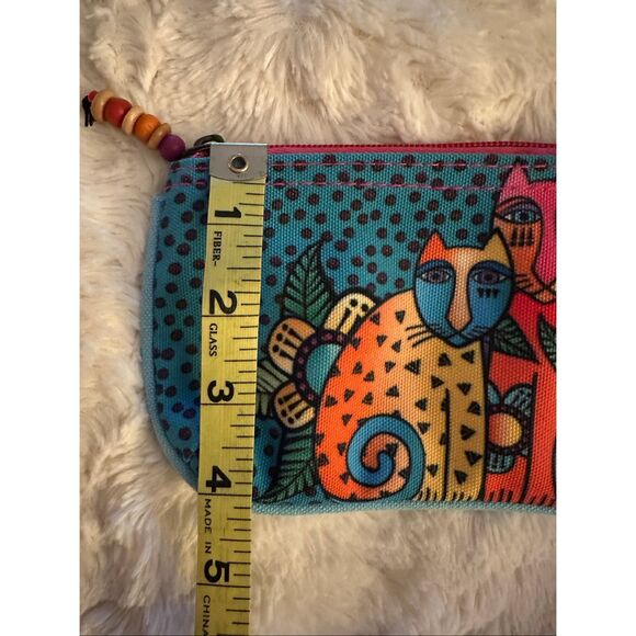 Laurel Burch "Feline Clan" Mini Clutch Cosemtic Pouch EUC - Picture 4 of 6